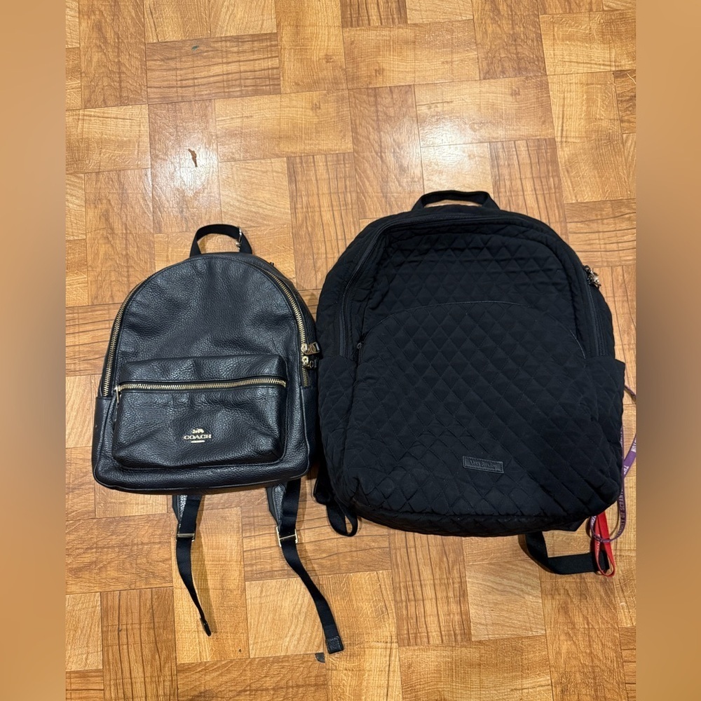 Coach Black Pebbled Leather Medium Charlie Backpack F30550 - Picture 10 of 10